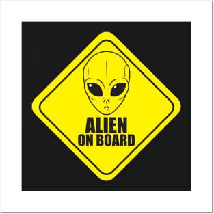 Alien On Board Posters and Art
